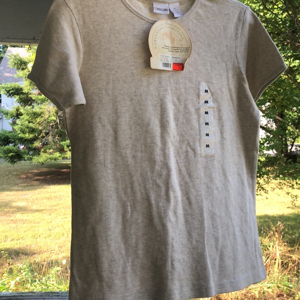 Cherokee Men's Light Brown Short Sleeve Tee